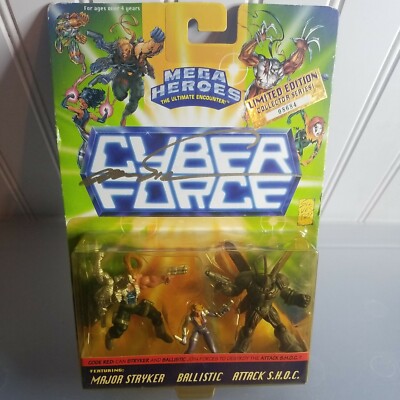 Cyber Force Mega Heroes Major Stryker, Ballistic, and Attack SHOC figures, New!