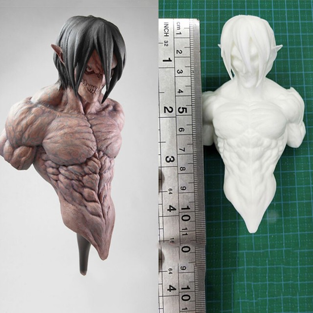 Unassembled Attack on Titan Eren JaegerUnpainted CAST Resin Model Toy 12cm | eBay