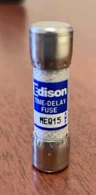 Edison MEQ15, 500V 15A TD CT Midget Fuse