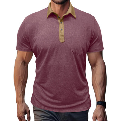 Herren Kurzarm Fashion POLO Shirt Klassische Casual Baggy Shirts DE