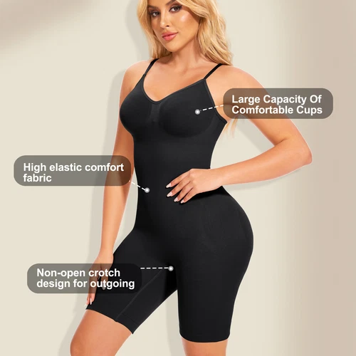 Tummy Control Bodysuit Sculpting Body Shaper Tank Top Shapewear Snatched Waist - Picture 8 of 35