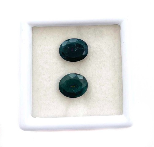 Natural Teal Grandidierite Oval Cut Loose Gemstone 2 Pcs 7*9 MM 2 CT