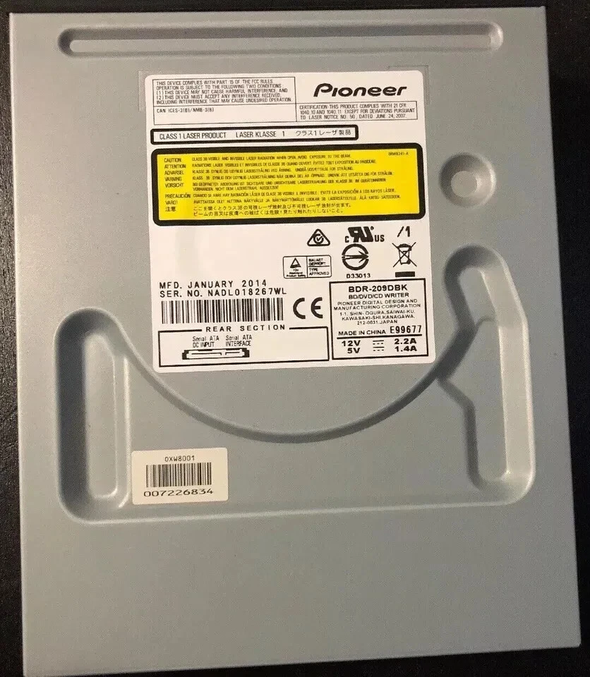 Pioneer 16x Internal Blu Ray combo DVD/CD/BD Burner Writer Drive BDR-209DBK - Image 2 of 3