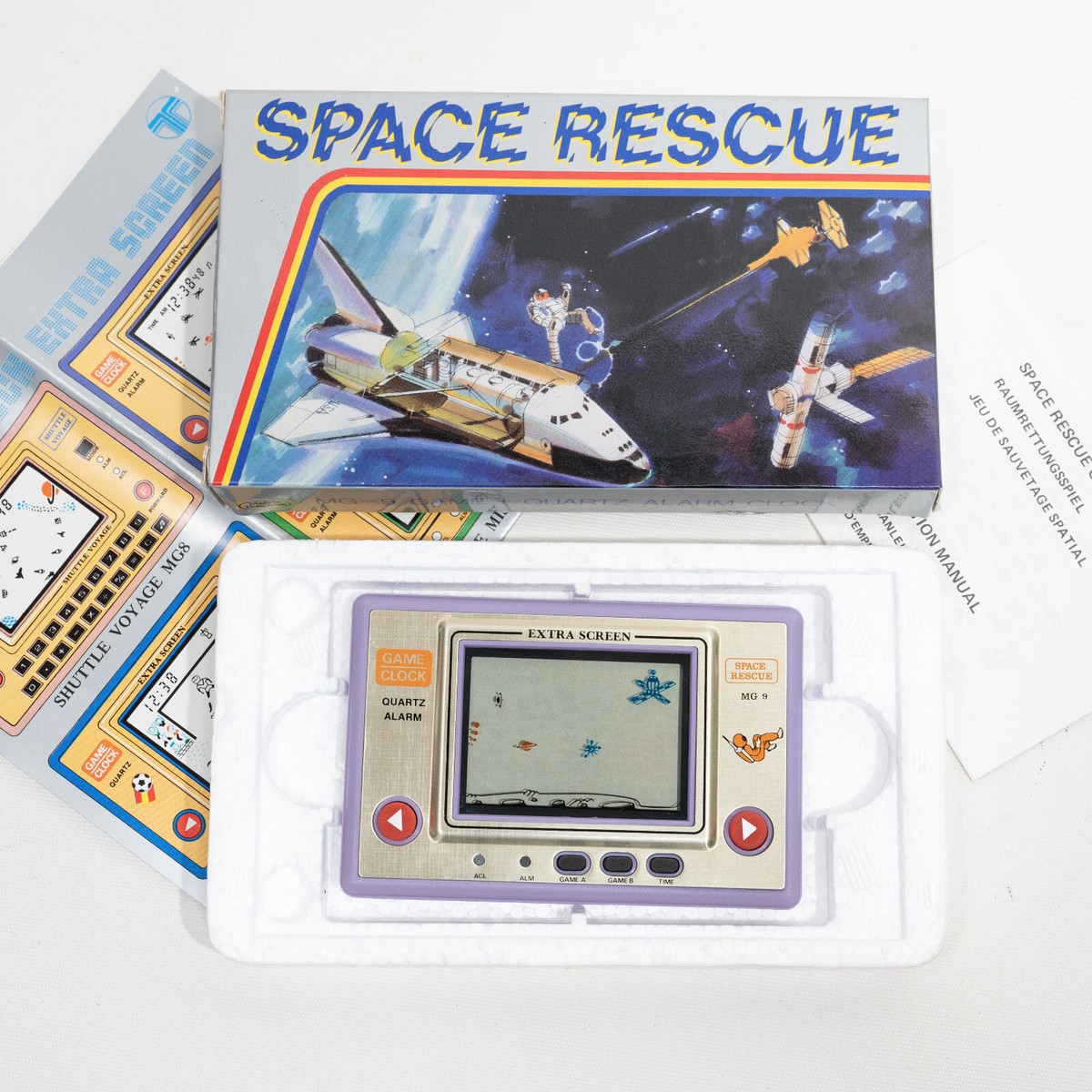 Tronica Space Rescue Game Clock Quartz Alarm Extra Screen Jeu