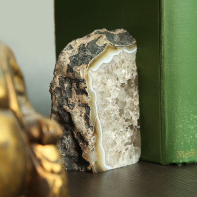 Kristall Geode Buchstützen Museum Hochwertig Echt Authentisch Kristall Edelstein Geschenk