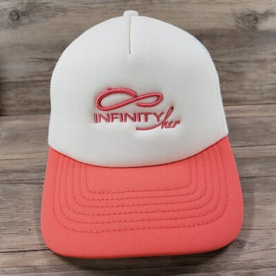 Infinity Her Hat Cap Snapback Mesh Back Trucker Elude Floral Pink Ponytail Adj