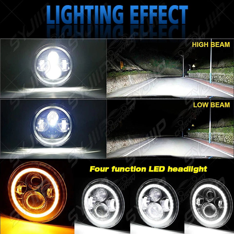 FAROL DE LED DIANTEIRO PARA Honda CB 250 350 400 500 650 900 Shadow 750 Spirit 1100 - Imagem 4 de 4