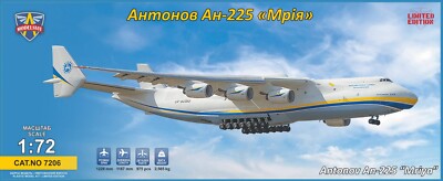 Antonov An-225 ''Mriya'' super-heavy transport aircraft 1/72 Modelsvit 7206
