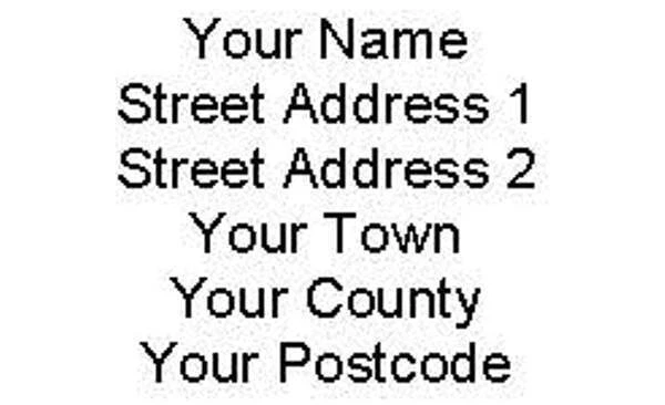 Personalised Pre-printed Address Label Stickers - Customised - Multiple Sizes