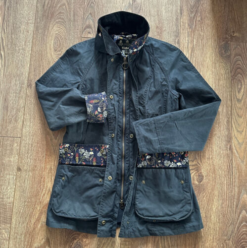 Barbour Monteviot Wax Women's Jacket Black British Style Waxed Cotton - Picture 11 of 24