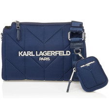 Karl Lagerfeld Voyage Nylon Crossbody Bag, Style LH5EI4CC, One Size, Color Navy