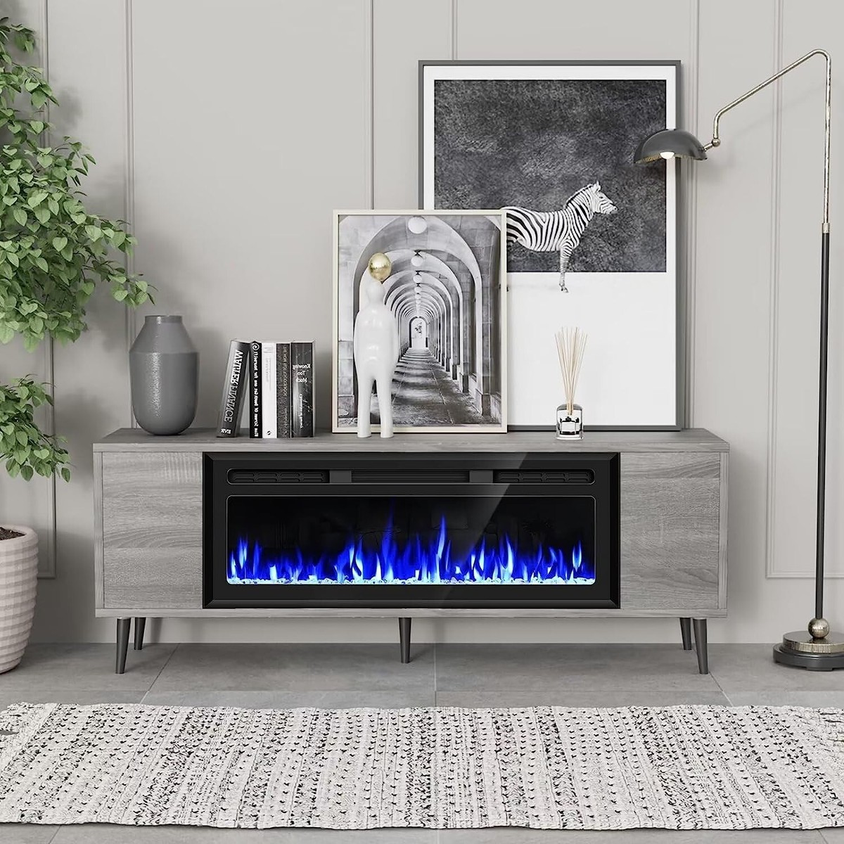 Hocookeper 43 inch Electric Fireplace, Wall Mounted Fireplace Inserts | eBay