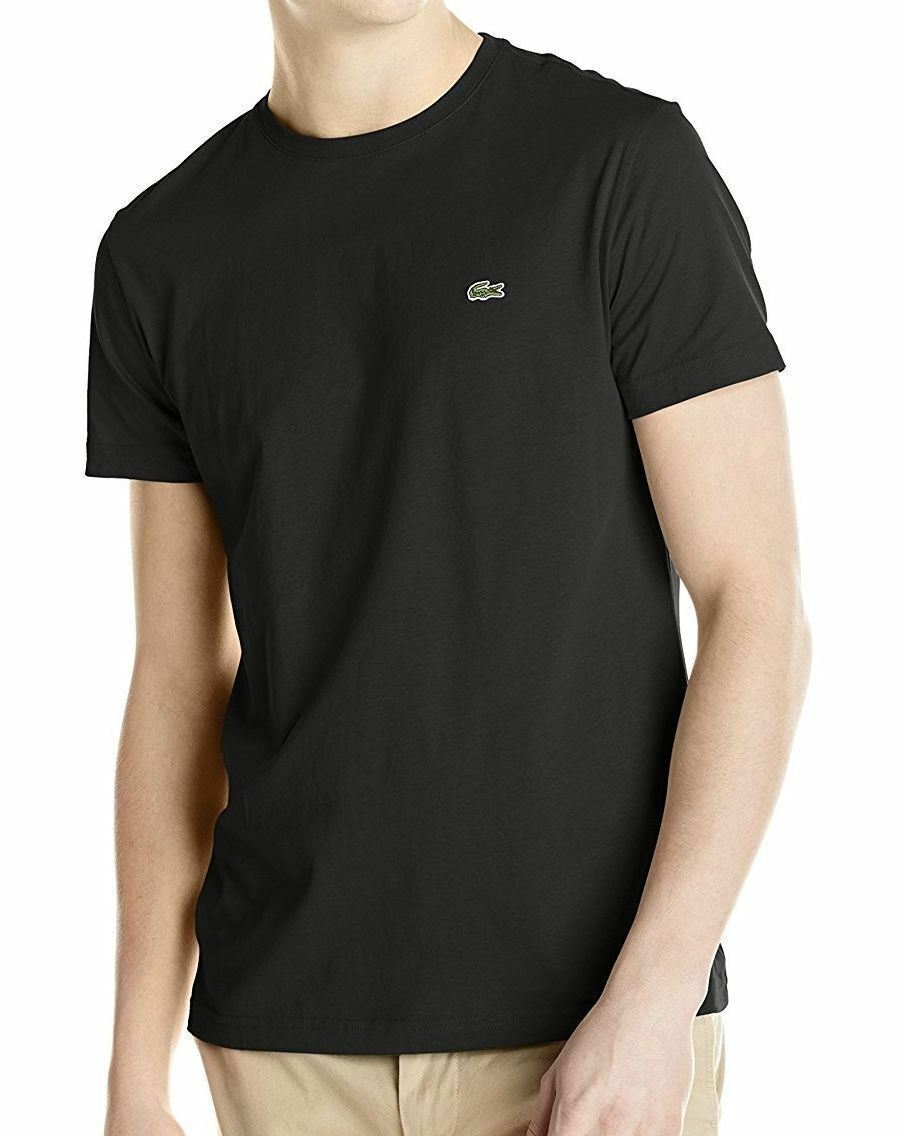 Lacoste Men&#039;s Classic Premium Cotton Crew Neck Sport Shirt T-Shirt | eBay