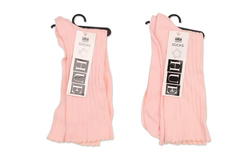 Hue ESF16043 baby pink, socks for Women Size One size set of two - Picture 2 of 3