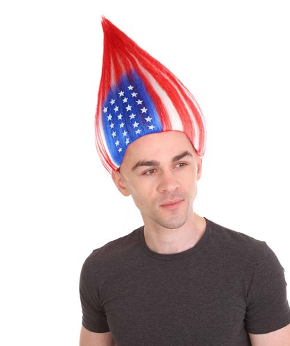 World Cup National United States Flag Troll Wig Hair Soccer Fans Cheering HM-132 - Picture 7 of 15