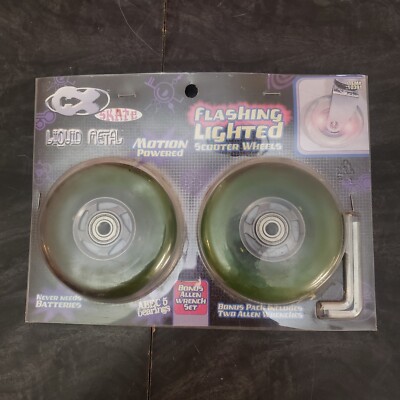 Vintage CX Skate Liquid Metal Scooter Wheels Motion Flashing Lighted 100mm 88a