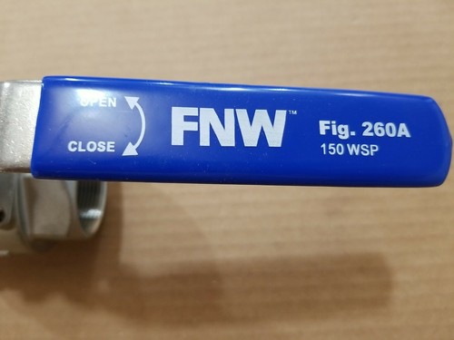FNW FIG. 260A full port threaded BALL VALVE 11/2" SS - Picture 2 of 2
