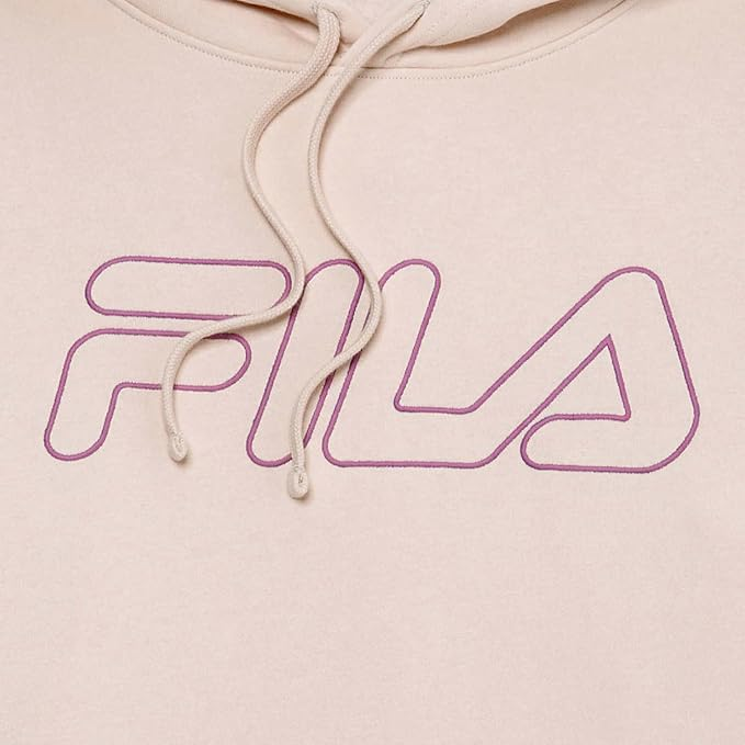 Felpa con cappuccio pullover in pile donna Fila peso medio logo dollaro sabbia XL