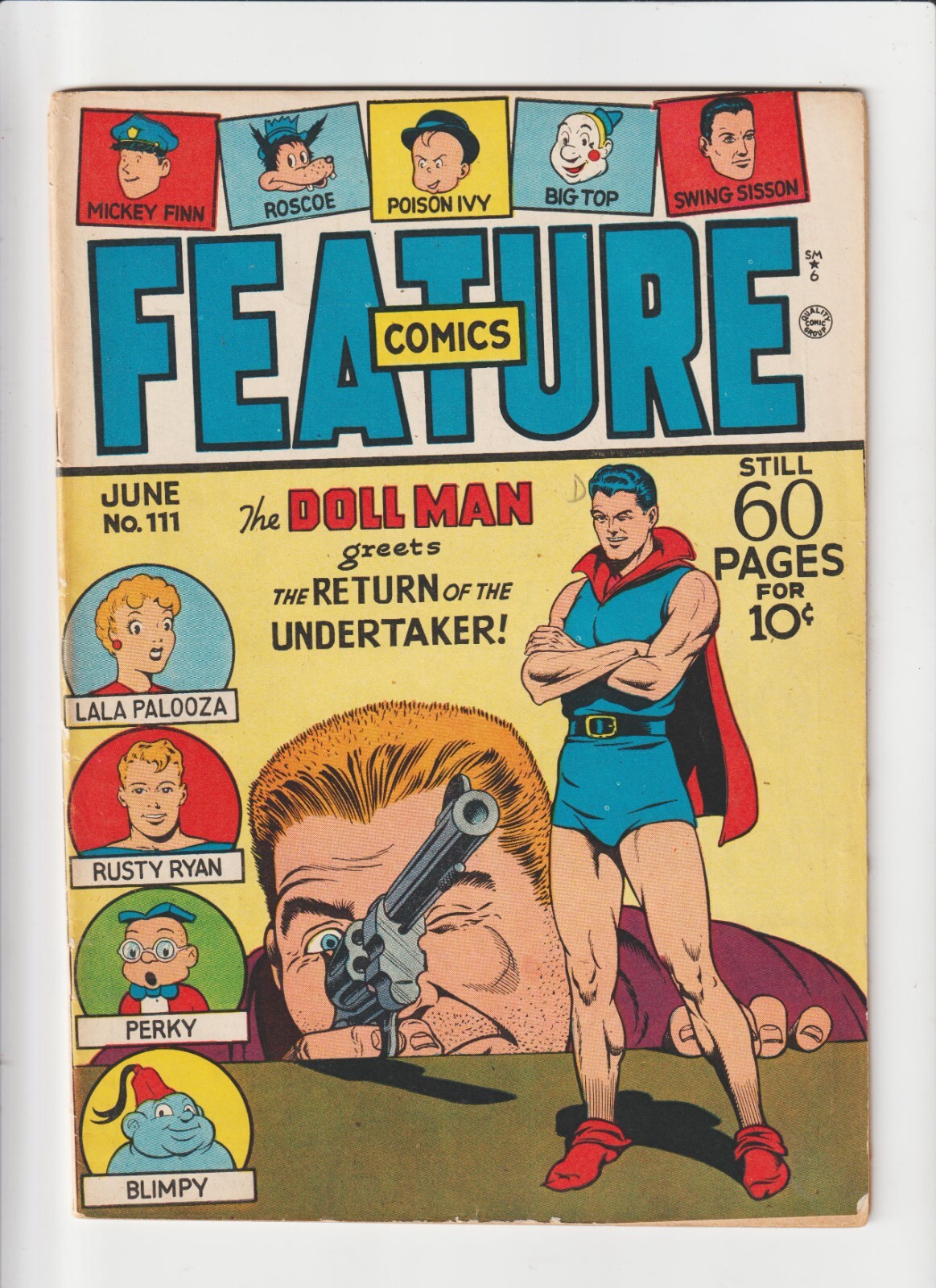 FEATURE COMICS 111 GOLDEN AGE QUALITY 1947 - DOLL MAN - FINE-