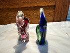 Murano Italy Art Glass Elephants - set of two - Blue and Red — photo 4
