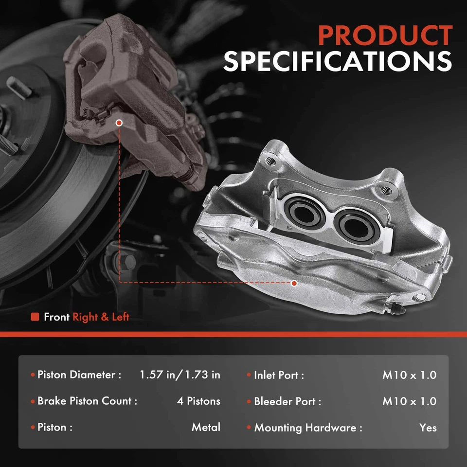 2x Pinza de freno de disco delantera con 4 pistones para Cadillac CTS 2004 2005 2006 2007 Foto 2 de 4