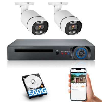 KERUI 8CH DVR 1080P Video CCTV Security Camera System Outdoor AI Detection IP67