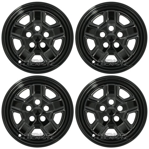 4 fits Jeep Patriot 20072017 Black 16" Wheel Skins Hub Caps 5 Spoke