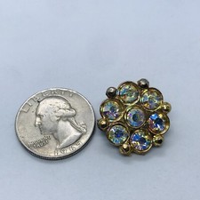 VINTAGE COSTUME AURORA BOREALIS MINI PIN BROOCH STAR SPRAY