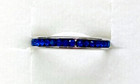 QVC Steel by Design Crystal Birthstone Eternity Band Ring Sapphire September 6 — photo 3
