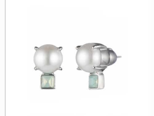 Boucles d'oreilles clous en verre Carolee Marlene perle et pierre 26 $ X608 - Photo 1 sur 2