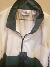 Vintage Slazenger Tennis Warm Up Track Jacket Green Blue Size L