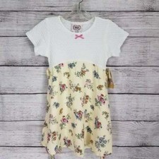NEW Vintage SWAT Kids Dress Girls 8 Short sleeves Floral Summer Retro 90s