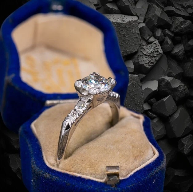 18k Gold Diamond Ring Lab Grown Round 1.20 Carat IGI Certified White Size 5 6 7 - Image 4 of 4