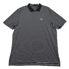 RLX Ralph Lauren Performance Black White Stripe Short Sleeve Polo Size XL Golf