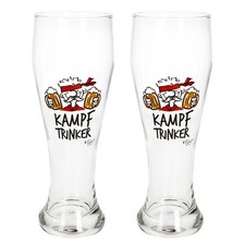 Ritzenhoff&Breker 2x Weizenbiergläser Kampftrinker Weißbierglas 0,5L mit Motiv
