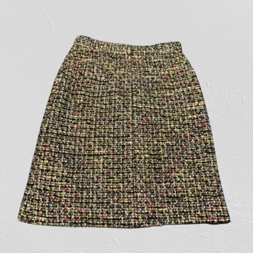 Chanel — CHANEL Tweed Skirt P39069V28216 Multicolor Size 38 Authentic Women's Knee-length