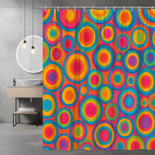 Colorful Circles Shower Curtain - Fun and Vibrant Design for Kids