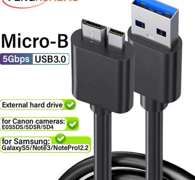 Micro USB3.0 Type A to Micro B for Cable Cord External Hard Drivedisk data Cable