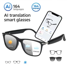 AI Smart Translation Glasses 164 Languages | Bluetooth Voice Translator - App