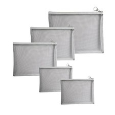 5PCS Zipper Mesh Bags, Cosmetic Accessories Organizer, Small Travel Kit