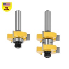 2pcs Tongue and Groove Router Assembly Bit With 1/2in (12.7mm) Cutting Depth