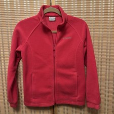 Columbia Fleece Jacket Kids Girls Large 14/16 Pink Full Zip High Neck Outdoor