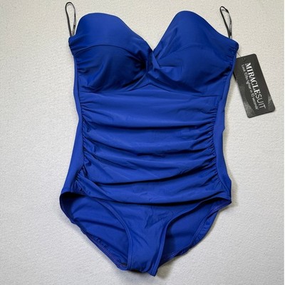 Miraclesuit Rock Solid Madrid One-Piece Swimsuit, Azul Blue 14 $186