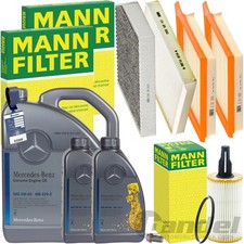  MANN INSPEKTIONSPAKET passend f&uuml;r MERCEDES C/E KLASSE W205 213+ORIGINAL 5W40 &Ouml;L