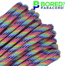 Light Stripes - 100 FT - 550 Paracord Rope 7 strand Parachute Cord