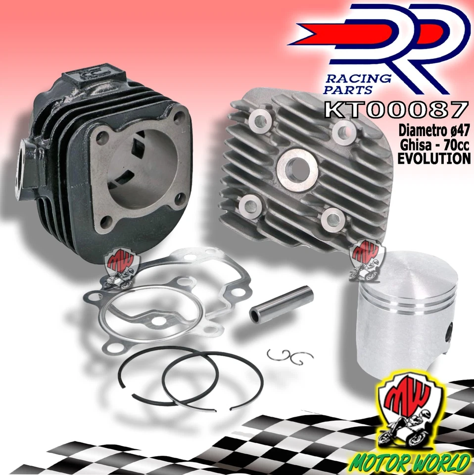 KIT POTENZIAMENTO MINARELLI ORIZZONTALE 70cc ALBERO MOTORE SP.10 MALAGUTI F12 - Imagen 2 de 4