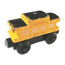 Thomas  Friends Sodor Line Caboose Yellow Wooden Railway Train Y5144 Rare