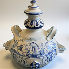 Pot couvert en faïence