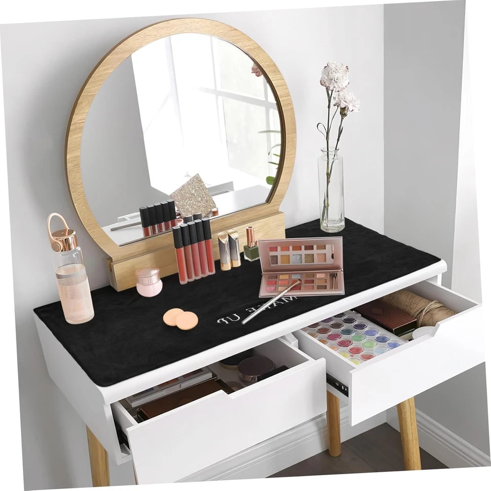 Tappetino Da Trucco Riutilizzabile per Scrivania, Morbido Panno Protettivo per T - Immagine 4 di 4