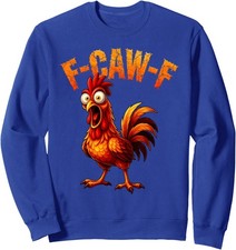 Chicken Humor F-Caw-F Rooster Meme Funny Unisex Crewneck Sweatshirt